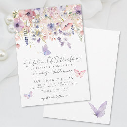 Invitation Élégante Fête de Mariage Papillon Sauvage