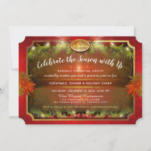 Invitation Élégante fête de Noël d'entreprise festive
