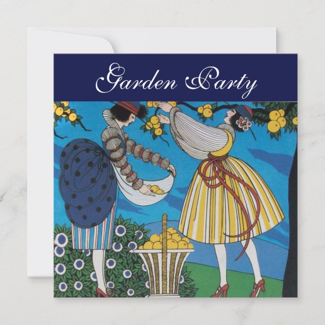 INVITATION ÉLÉGANTE FÊTE DES JARDINS D'ÉTÉ (Devant)