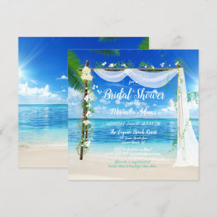 Invitation Elégante Fête des mariées Beach Arch