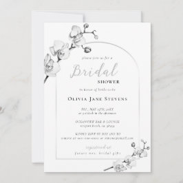 Invitation Elégante Fête des mariées Boho Arch White Gold Orc