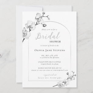 Invitation Elégante Fête des mariées Boho Arch White Gold Orc