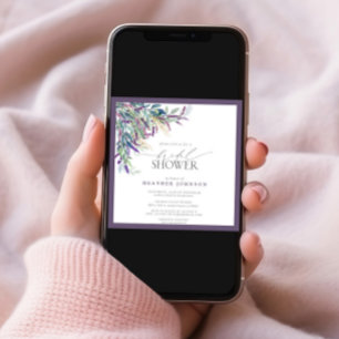 Invitation Élégante Fête des mariées d'aquarelle florale de l