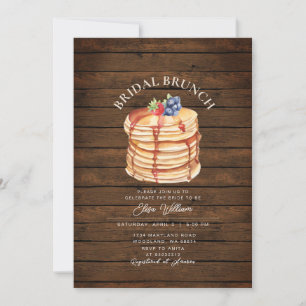Invitation Élégante Fête des mariées de brunch au crêpe au bo