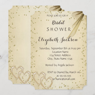 Invitation Élégante Fête des mariées de diamants chic