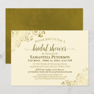 Invitation Elégante Fête des mariées de fentes de dentelle d'