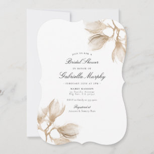 Invitation Elégante Fête des mariées de Magnolia Or