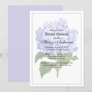 Invitation Élégante Fête des mariées de Mariage floral Lavend