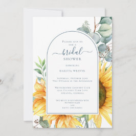 Invitation Elégante Fête des mariées de tournesol Eucalyptus 