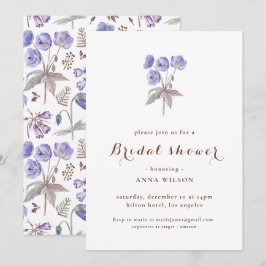 Invitation Elégante Fête des mariées Florale Bridgerton à thè
