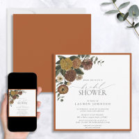 Élégante Fête des mariées Florale Orange Brûlée
