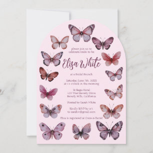 Invitation Elégante Fête des mariées papillons Arche PERSONNA