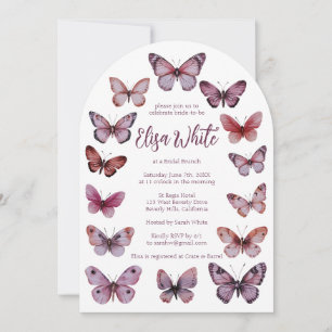 Invitation Elégante Fête des mariées papillons Arche PERSONNA