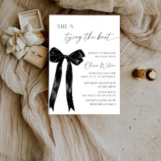 Invitation Élégante Fête des mariées "She’s Tying the Knot"