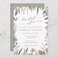 Élégante Fête des mariées verte rustique Sage