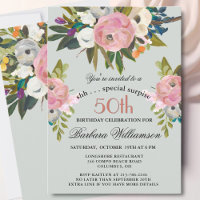 Élégante FÊTE Surprise Anniversaire 50 ans Peint à