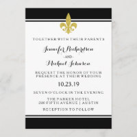 Elégante fleur de Lis Mariage noir et blanc