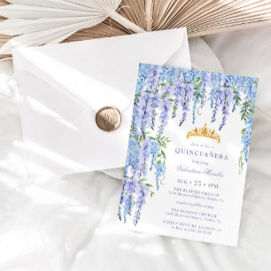 Invitation élégante florale pour Quinceañera