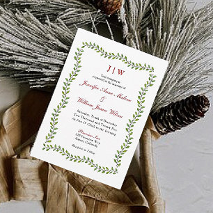 Invitation Elégante frontière sainte mariage de vacances
