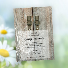 Invitation Elégante Grange Portes Quinceañera