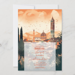 Invitation Elégante Italie Florence Fête des mariées de desti