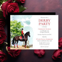 Élégante Jockey et Cheval de Course Derby Party