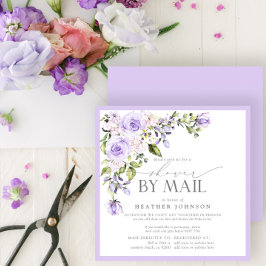 Invitation Élégante Lavande Lilac Fête des mariées Par Courri