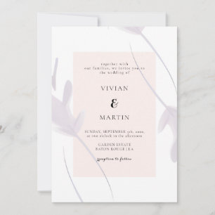 Invitation Élégante Lavande violette et Mariage couleur de la