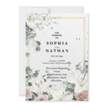 Elégante Lys Blanches & Eucalyptus Mariage Floral