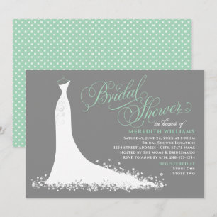 Invitation Elégante Mariage de la menthe verte Fête des marié