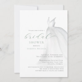 Invitation Elégante Mariage Sage Green Fête des mariées de ro
