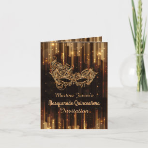 Invitation Elégante Masquerade Quinceañera 15e anniversaire