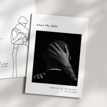 Invitation Élégante Minimaliste de Photo Enregistr