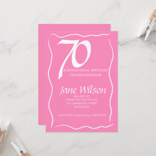 Invitation élégante moderne pour 70e anniversaire