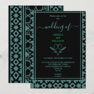Invitation Elégante Monnaie et Mariage noir