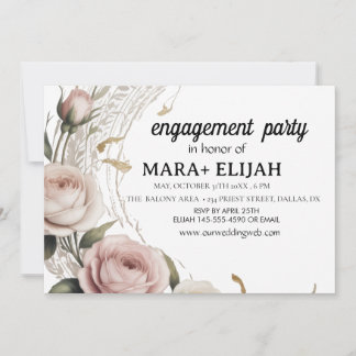 Invitation Élégante partie d'engagement