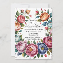 Élégante Partie d'engagement de la couronne floral