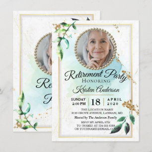 Invitation Elégante Parties scintillant Eucalyptus Luxury Ret