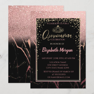 Invitation Elégante Parties scintillant moderne Gold Tiara, M