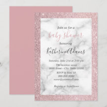 Elégante parties scintillant rose or baby shower e