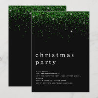 Élégante Parties scintillant verte Noël Fête Noire