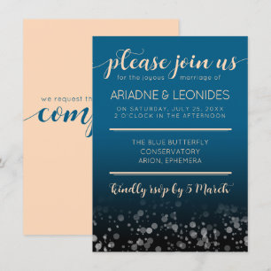 Invitation Elégante Pêche Océanique Bleu Mariage Un Nouveau C