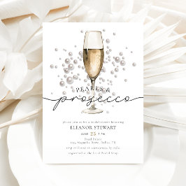 Invitation Elégante perles d'aquarelle et Fête des mariées de