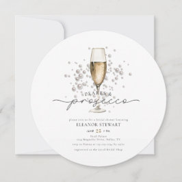 Invitation Elégante perles d'or et Fête des mariées de poursu