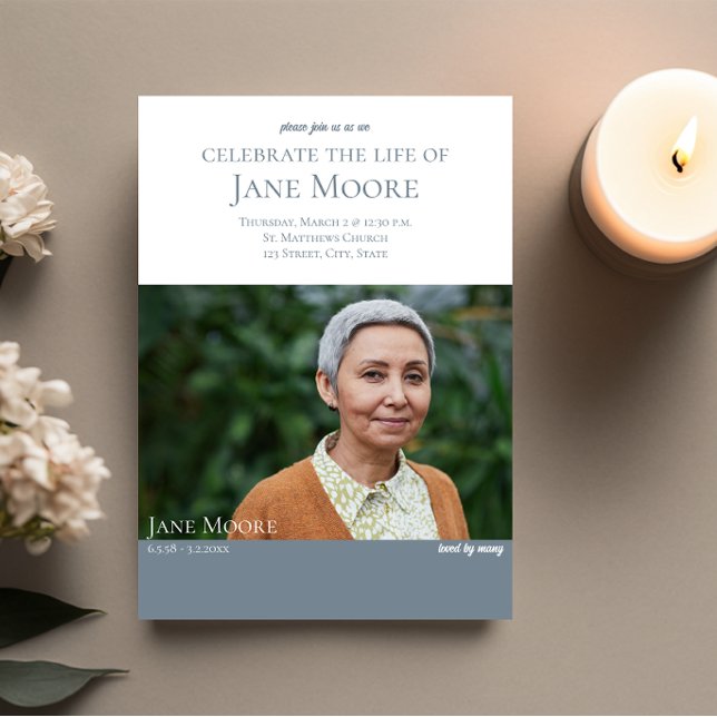 Invitation Elégante photo de la célébration de l'invitation d (Créateur téléchargé)