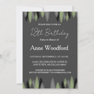 Invitation élégante pour 18 ans