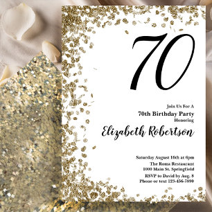 Invitation élégante pour 70e anniversaire avec pai