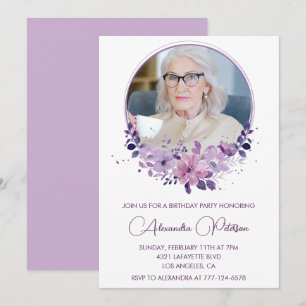 Invitation élégante pour 85e anniversaire Photo Él
