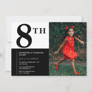 Invitation élégante pour 8 ans Fille Chic Photo
