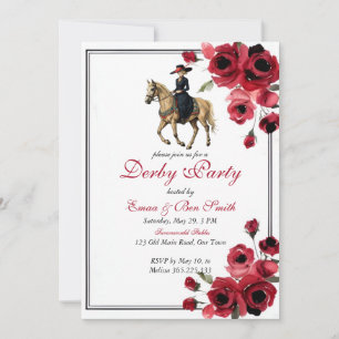 Invitation élégante pour la course de chevaux Kent
